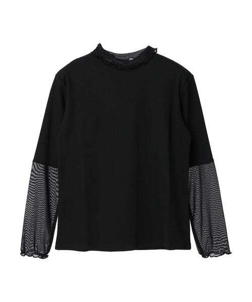 RAY CASSIN FAVORI（レイカズンフェバリ）の「・RAY CASSIN シアーキリカエハイネック（Tシャツ/カットソー・レディース・アイボリー/ブラック・FREE）」の16枚目の写真