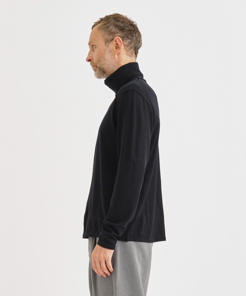 RAINMAKER(レインメーカー)の「【RAINMAKER/レインメーカー】WASHABLE-WOOL HIGH NECK SHIRT/ウォッシャブルウールハイネックシャツ(ニット/セーター・メンズ・ベージュ/ブラック・4/3)」の16枚目の写真