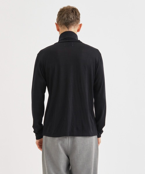 RAINMAKER(レインメーカー)の「【RAINMAKER/レインメーカー】WASHABLE-WOOL HIGH NECK SHIRT/ウォッシャブルウールハイネックシャツ(ニット/セーター・メンズ・ベージュ/ブラック・4/3)」の17枚目の写真