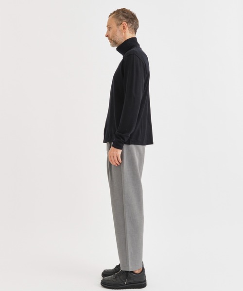 RAINMAKER(レインメーカー)の「【RAINMAKER/レインメーカー】WASHABLE-WOOL HIGH NECK SHIRT/ウォッシャブルウールハイネックシャツ(ニット/セーター・メンズ・ベージュ/ブラック・4/3)」の20枚目の写真