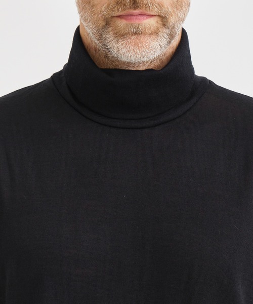 RAINMAKER(レインメーカー)の「【RAINMAKER/レインメーカー】WASHABLE-WOOL HIGH NECK SHIRT/ウォッシャブルウールハイネックシャツ(ニット/セーター・メンズ・ベージュ/ブラック・4/3)」の21枚目の写真