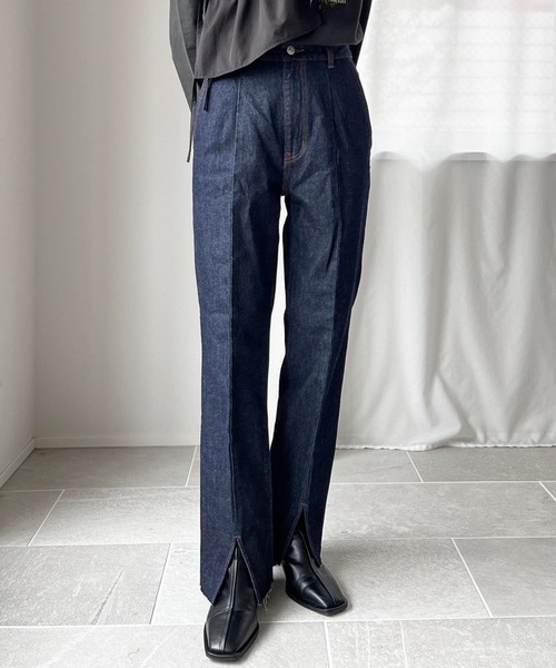 LOWRYS FARM（ローリーズファーム）の「CONEスリットデニム 964508（デニムパンツ・レディース・ブルー/ネイビー・MEDIUM/LARGE）」の5枚目の写真