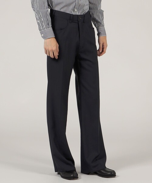 【新品】定価66,000円 la favola wool セミフレアpants セール】【別注】la favola ウールツイル セミフレアパンツ