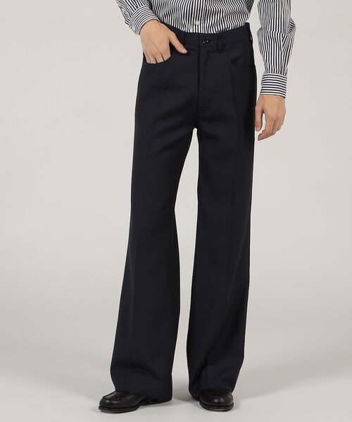 【新品】定価66,000円 la favola wool セミフレアpants セール】【別注】la favola ウールツイル セミフレアパンツ