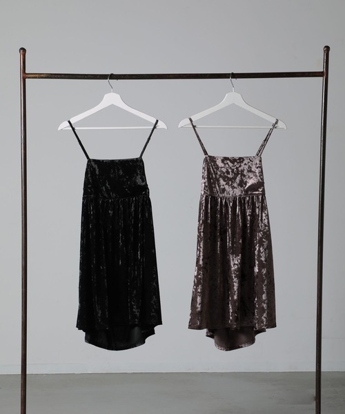 セール】☆ クラッシュベロアロングキャミ 31398A332（キャミソール