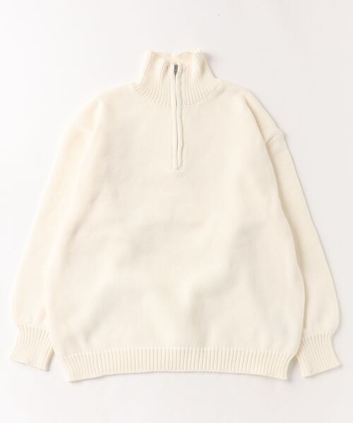 Per sist ence（パーシエンス）の「もちもちニット/ハーフジッププルオーバー（ニット/セーター・レディース・オフホワイト/イエロー/ブラック/パープル・FREE）」の2枚目の写真