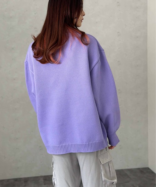 Per sist ence（パーシエンス）の「もちもちニット/ハーフジッププルオーバー（ニット/セーター・レディース・オフホワイト/イエロー/ブラック/パープル・FREE）」の17枚目の写真