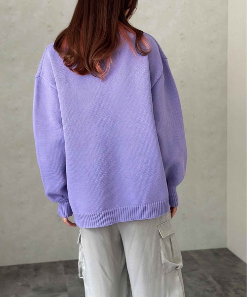 Per sist ence（パーシエンス）の「もちもちニット/ハーフジッププルオーバー（ニット/セーター・レディース・オフホワイト/イエロー/ブラック/パープル・FREE）」の18枚目の写真