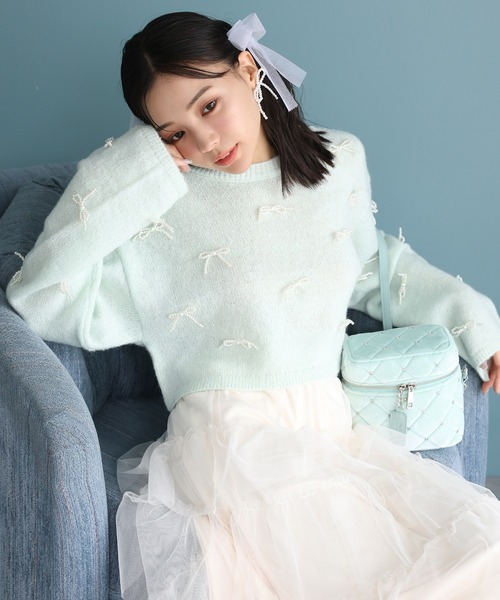 one after another NICE CLAUP（ワンアフターアナザーナイスクラップ）の「【ribbon collection】 パールリボンピアス（ピアス（両耳用）・レディース・アイボリー・FREE）」の6枚目の写真