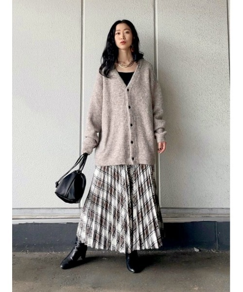 HONEYSUCKLE ROSE（ハニーサックルローズ）の「【HONEYSUCKLE ROSE】チェック柄プリーツスカート（スカート・レディース・グリーン/オフホワイト・M/L）」の15枚目の写真