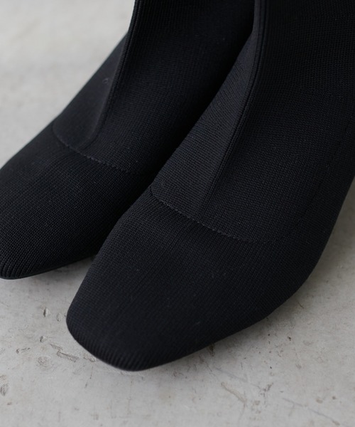 natural couture（ナチュラルクチュール）の「スクエアトゥニットブーツ（その他シューズ・レディース・モカ/ライトベージュ/ブラック・SMALL/LARGE/MEDIUM）」の21枚目の写真