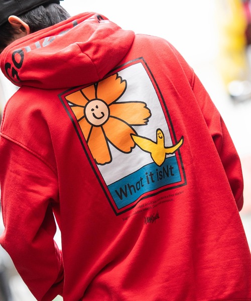 （What it isNt）ART BY MARKGONZALES（ワットイットイズント）の「『(What it isNt) ART BY MARK GONZALES/アートバイマークゴンザレス』RELAX FIT長袖パーカー（パーカー・メンズ・ホワイト/ピンク/ロイヤルブルー/イエロー/レッド・M/L）」の20枚目の写真