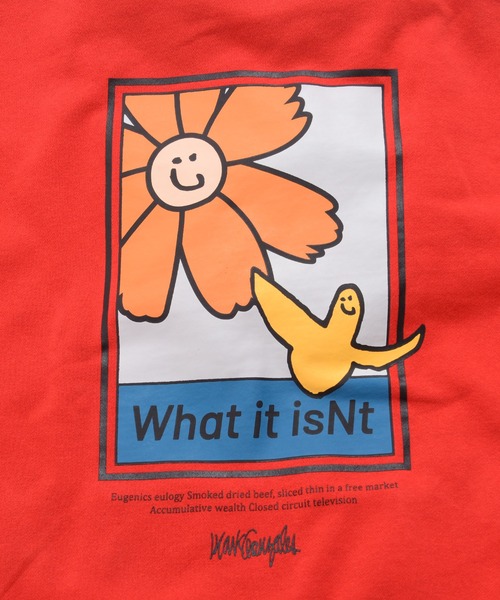 （What it isNt）ART BY MARKGONZALES（ワットイットイズント）の「『(What it isNt) ART BY MARK GONZALES/アートバイマークゴンザレス』RELAX FIT長袖パーカー（パーカー・メンズ・ホワイト/ピンク/ロイヤルブルー/イエロー/レッド・M/L）」の6枚目の写真