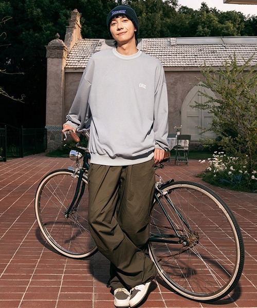 オーバーサイズ アニマル柄 (猫、犬、うさぎ) ネコ柄裏毛トレーナー（スウェット）｜WESTSEA（ウエストシー）