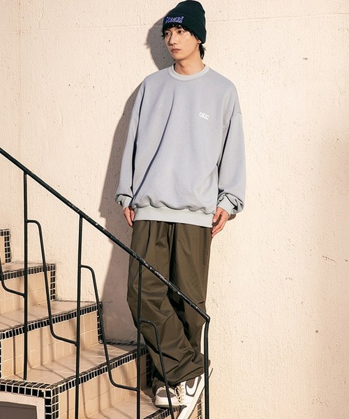 オーバーサイズ アニマル柄 (猫、犬、うさぎ) ネコ柄裏毛トレーナー（スウェット）｜WESTSEA（ウエストシー）