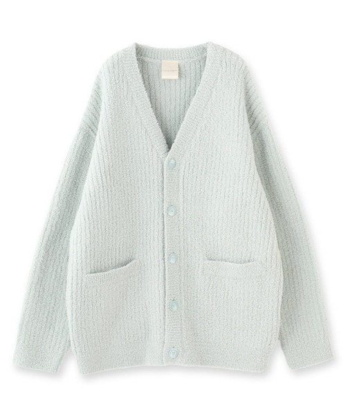 fran de lingerie(フランデランジェリー)の「ふわふわ&さらさらの極上手触りユニセックスが嬉しい楽ちんニット 「パウダーもこ ガウン」 ガウン(ルームウェア/パジャマ・レディース・チャコールグレー/アイボリー/ミント/ピンク系その他/グレイッシュベージュ・M/L)」の4枚目の写真