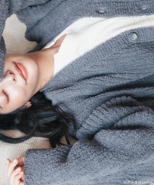 fran de lingerie(フランデランジェリー)の「ふわふわ&さらさらの極上手触りユニセックスが嬉しい楽ちんニット 「パウダーもこ ガウン」 ガウン(ルームウェア/パジャマ・レディース・チャコールグレー/アイボリー/ミント/ピンク系その他/グレイッシュベージュ・M/L)」の12枚目の写真