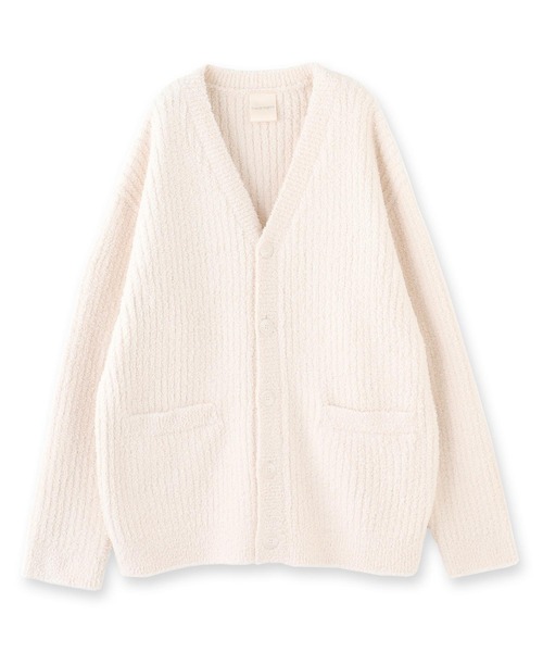 fran de lingerie(フランデランジェリー)の「ふわふわ&さらさらの極上手触りユニセックスが嬉しい楽ちんニット 「パウダーもこ ガウン」 ガウン(ルームウェア/パジャマ・レディース・チャコールグレー/アイボリー/ミント/ピンク系その他/グレイッシュベージュ・M/L)」の11枚目の写真