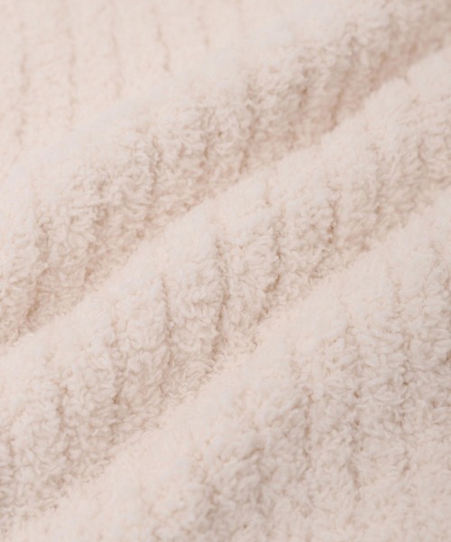 fran de lingerie(フランデランジェリー)の「ふわふわ&さらさらの極上手触りユニセックスが嬉しい楽ちんニット 「パウダーもこ ガウン」 ガウン(ルームウェア/パジャマ・レディース・チャコールグレー/アイボリー/ミント/ピンク系その他/グレイッシュベージュ・M/L)」の22枚目の写真