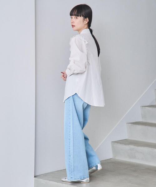 coen(コーエン)の「デニムバギーパンツ(デニムパンツ・レディース・ライトブルー/オフホワイト/コバルトブルー・M/S/L)」の7枚目の写真