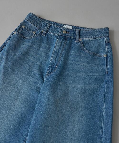 coen(コーエン)の「デニムバギーパンツ(デニムパンツ・レディース・ライトブルー/オフホワイト/コバルトブルー・M/S/L)」の4枚目の写真