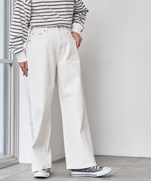 coen(コーエン)の「デニムバギーパンツ(デニムパンツ・レディース・ライトブルー/オフホワイト/コバルトブルー・M/S/L)」の6枚目の写真