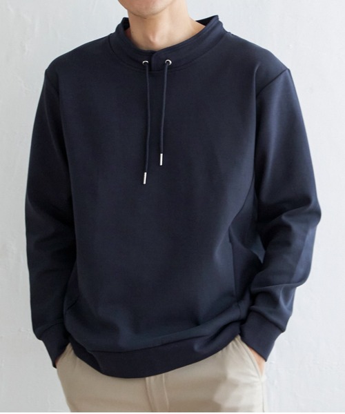 ikka（イッカ）の「【抗菌防臭】GOKU楽ダンボールルーイーカラー（スウェット・メンズ・グレー/スカイブルー/ネイビー/ホワイト・L/XL/S/M）」の4枚目の写真