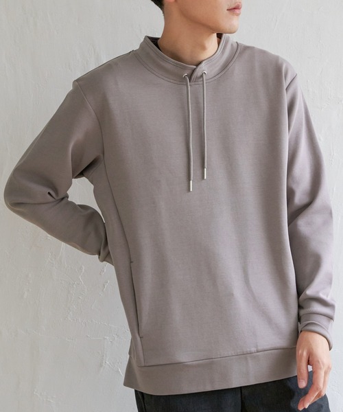 ikka（イッカ）の「【抗菌防臭】GOKU楽ダンボールルーイーカラー（スウェット・メンズ・グレー/スカイブルー/ネイビー/ホワイト・L/XL/S/M）」の2枚目の写真