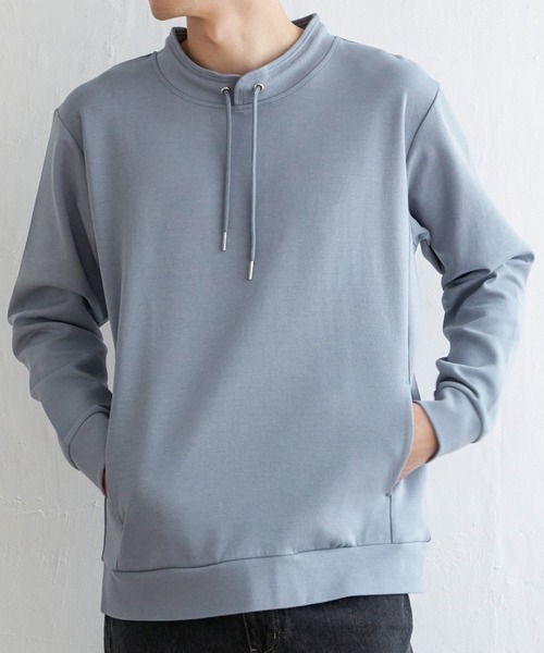 ikka（イッカ）の「【抗菌防臭】GOKU楽ダンボールルーイーカラー（スウェット・メンズ・グレー/スカイブルー/ネイビー/ホワイト・L/XL/S/M）」の3枚目の写真