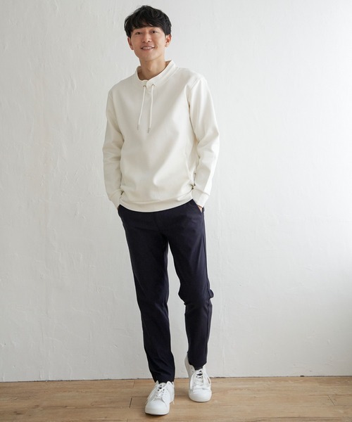 ikka（イッカ）の「【抗菌防臭】GOKU楽ダンボールルーイーカラー（スウェット・メンズ・グレー/スカイブルー/ネイビー/ホワイト・L/XL/S/M）」の5枚目の写真