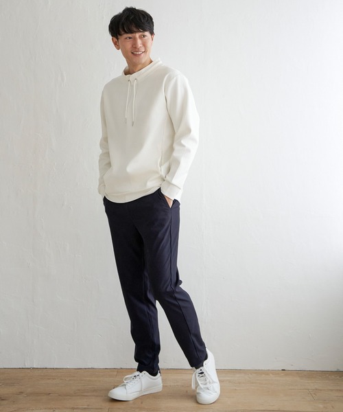 ikka（イッカ）の「【抗菌防臭】GOKU楽ダンボールルーイーカラー（スウェット・メンズ・グレー/スカイブルー/ネイビー/ホワイト・L/XL/S/M）」の6枚目の写真