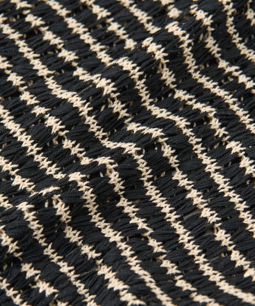 RIVE DROITE（リヴドロワ）の「メッシュショートニット（ニット/セーター・レディース・ブラック/ベージュ・FREE）」の3枚目の写真