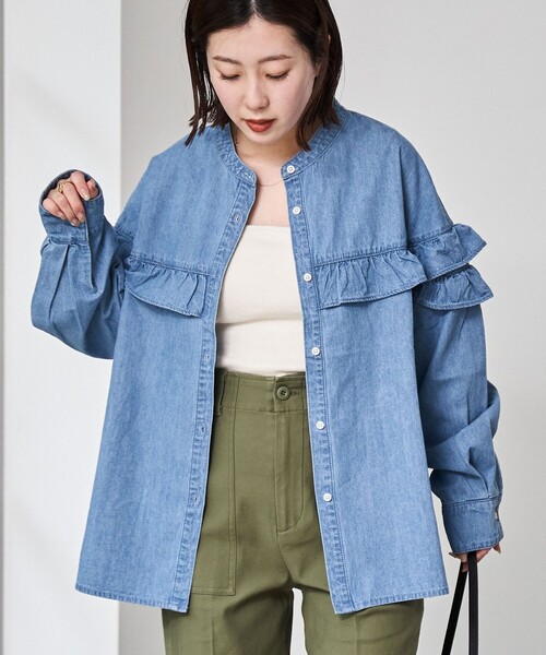 本日のみ値下げ デニムフリルシャツ　新品 本日のみ値下げ デニムフリルシャツ 新品 ユニクロ公式 | デニム