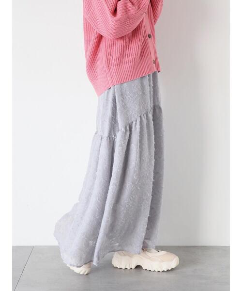 ehka sopo（エヘカソポ）の「ギャザーティアードスカート（スカート・レディース・グレー/ブラック/キナリ・F）」の3枚目の写真