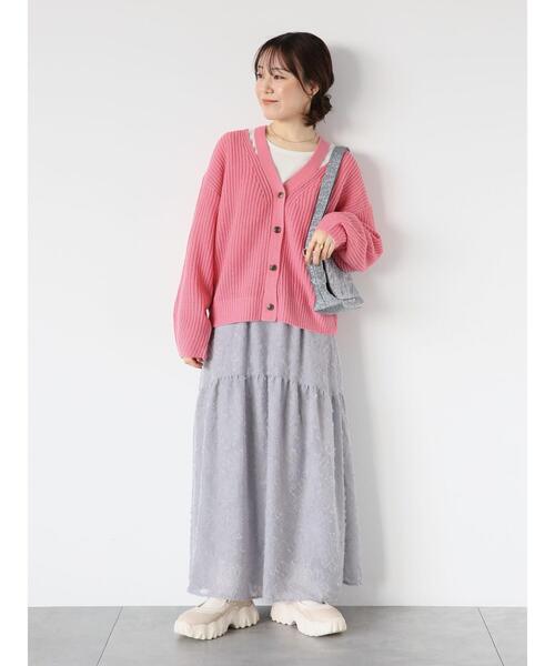 ehka sopo（エヘカソポ）の「ギャザーティアードスカート（スカート・レディース・グレー/ブラック/キナリ・F）」の5枚目の写真