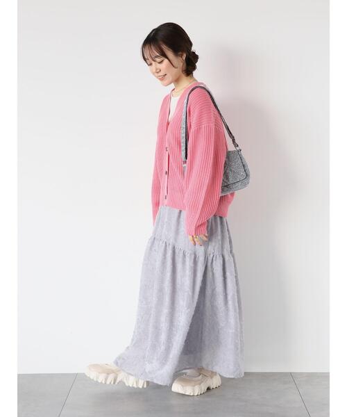 ehka sopo（エヘカソポ）の「ギャザーティアードスカート（スカート・レディース・グレー/ブラック/キナリ・F）」の6枚目の写真