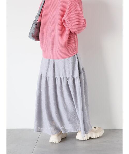 ehka sopo（エヘカソポ）の「ギャザーティアードスカート（スカート・レディース・グレー/ブラック/キナリ・F）」の9枚目の写真