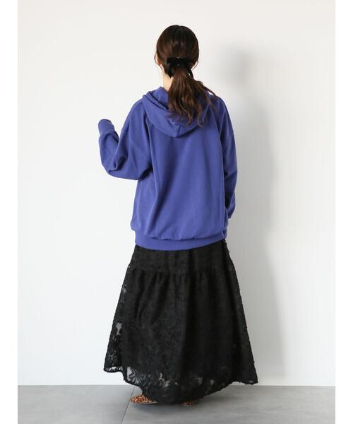 ehka sopo（エヘカソポ）の「ギャザーティアードスカート（スカート・レディース・グレー/ブラック/キナリ・F）」の11枚目の写真