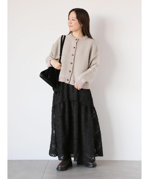 ehka sopo（エヘカソポ）の「ギャザーティアードスカート（スカート・レディース・グレー/ブラック/キナリ・F）」の15枚目の写真