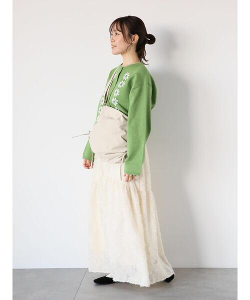 ehka sopo（エヘカソポ）の「ギャザーティアードスカート（スカート・レディース・グレー/ブラック/キナリ・F）」の18枚目の写真