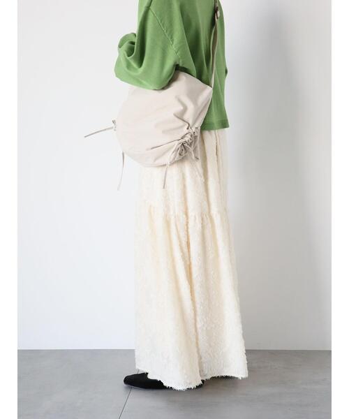 ehka sopo（エヘカソポ）の「ギャザーティアードスカート（スカート・レディース・グレー/ブラック/キナリ・F）」の20枚目の写真