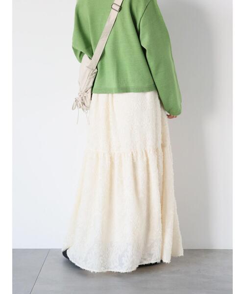 ehka sopo（エヘカソポ）の「ギャザーティアードスカート（スカート・レディース・グレー/ブラック/キナリ・F）」の21枚目の写真