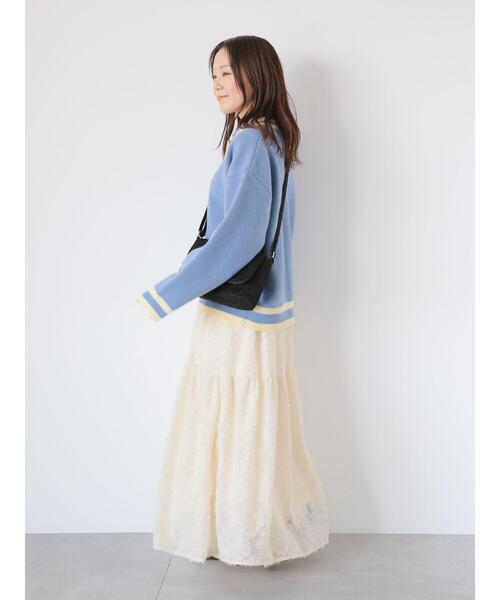 ehka sopo（エヘカソポ）の「ギャザーティアードスカート（スカート・レディース・グレー/ブラック/キナリ・F）」の22枚目の写真