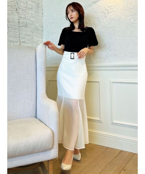 RESEXXY(リゼクシー)の「2wayスリーブニットトップス(ニット/セーター・レディース・アイボリー/ブラック/グレー・FREE)」の7枚目の写真