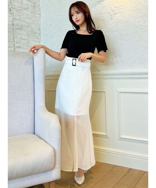 RESEXXY(リゼクシー)の「2wayスリーブニットトップス(ニット/セーター・レディース・アイボリー/ブラック/グレー・FREE)」の8枚目の写真