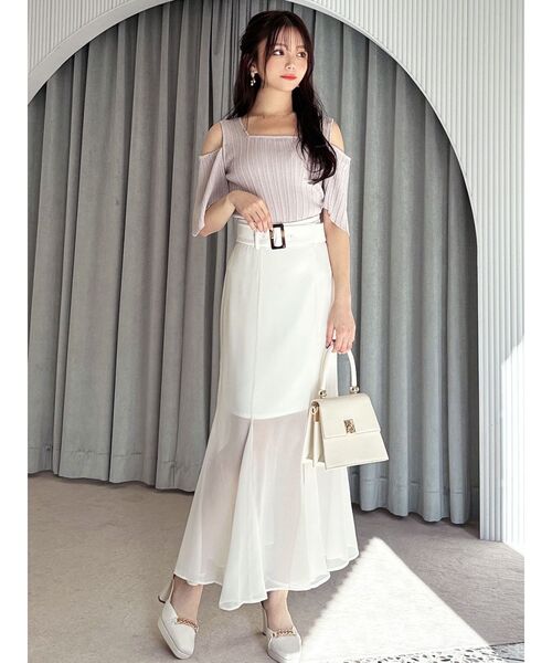 RESEXXY(リゼクシー)の「2wayスリーブニットトップス(ニット/セーター・レディース・アイボリー/ブラック/グレー・FREE)」の14枚目の写真