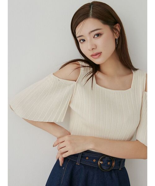 RESEXXY(リゼクシー)の「2wayスリーブニットトップス(ニット/セーター・レディース・アイボリー/ブラック/グレー・FREE)」の16枚目の写真