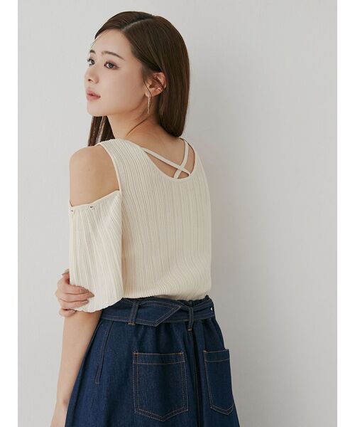 RESEXXY(リゼクシー)の「2wayスリーブニットトップス(ニット/セーター・レディース・アイボリー/ブラック/グレー・FREE)」の17枚目の写真