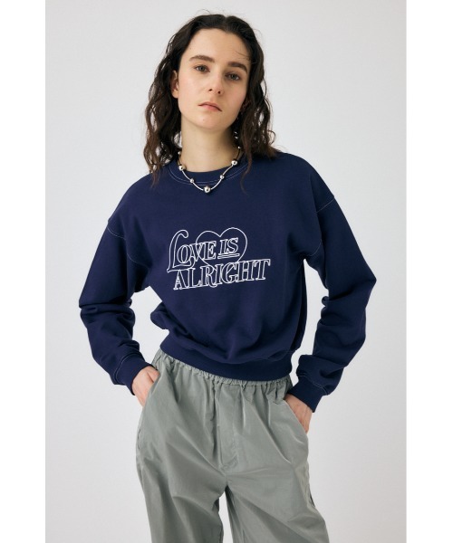 MOUSSY（マウジー）の「LETTERED EMBROIDERY プルオーバー（スウェット 