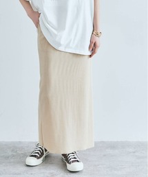 セルフカット リブ タイト スカート